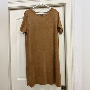 Tan faux Suede Dress size XL